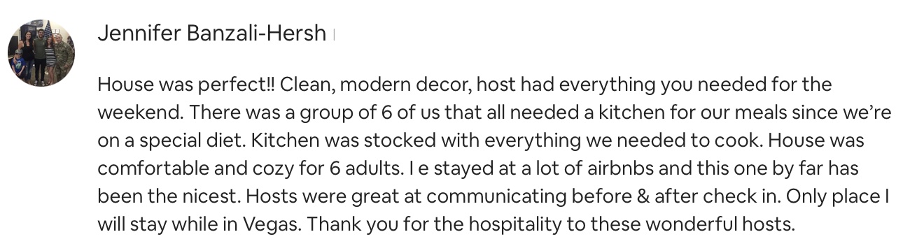 airbnb Las Vegas reviews